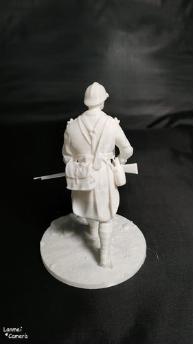 Horse3D French Soldier WW1 Scale 1/16 (12cm), White 3