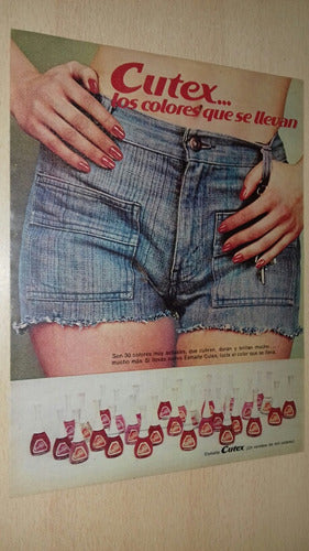 P175 Clipping Publicidad Esmalte De Uñas Cutex Año 1974 0