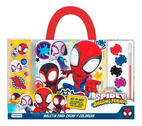 Tapimovil Set De Arte Creativo Spidey Marvel Maletin De Acuarelas C 0