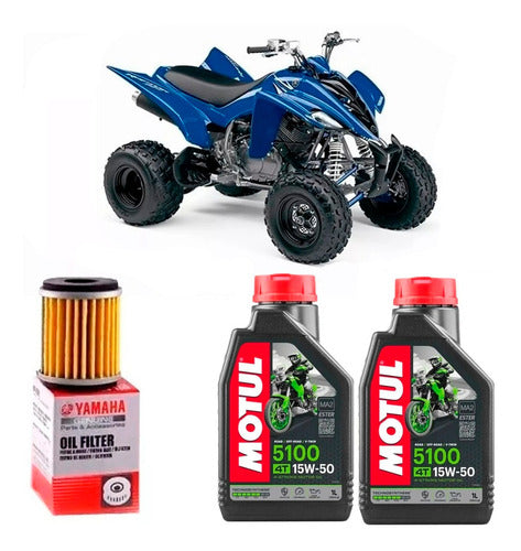 Kit Service Aceite Motul 5100 + Filtro Aceite Raptor 350 Fas 0