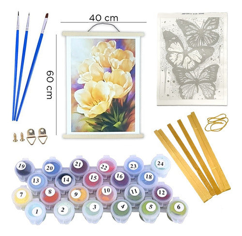 Art Painting by Number Kit - Artistic Drawing Set with Frame 23