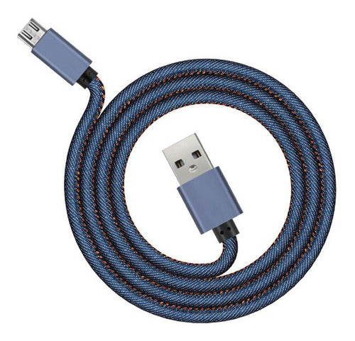 Yugao Micro USB 1 Meter Fast Charging Cable Ultra Resistant Denim 0