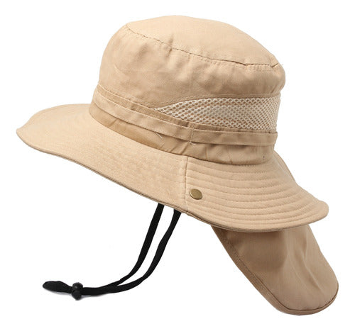 Australian Fishing Hat with Neck Flap - Elástica Brand 0