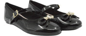 Molekinha Girls' Black Guillermina Flats with Bow and Buckle 4