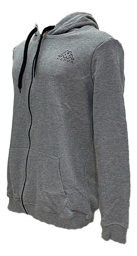 Kappa Logo Saio Fz Hoodie Gray 2