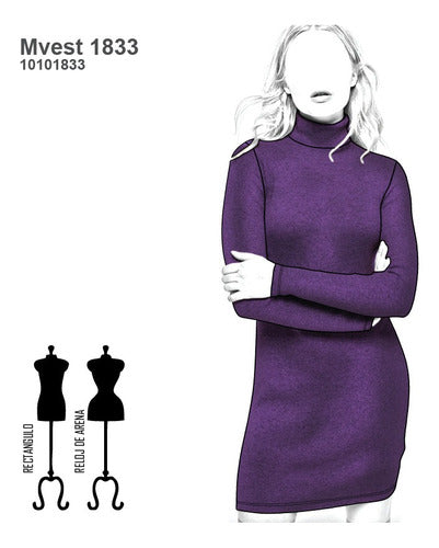 Moldes Unicose Women's Fitted Dress Pattern 1833 0