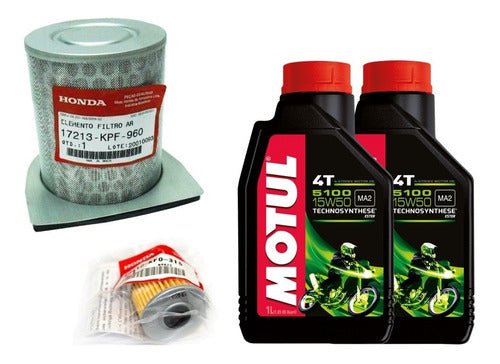 Kit Service Cbx 250 Twister Filtros Originales Aire Aceite Motul 5100 Moto Sur 1