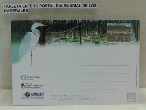 Correo Argentino Tarjeta Entero Postal Día Mundial De Los Humedales 0