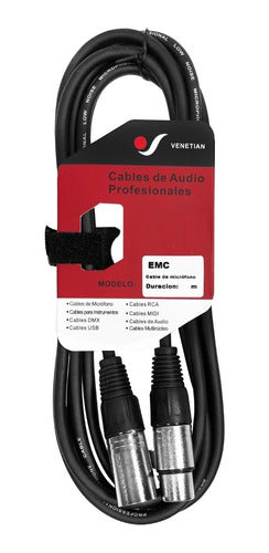 Venetian EMC 0115 Microphone Cable Canon XLR 15 Meters 0