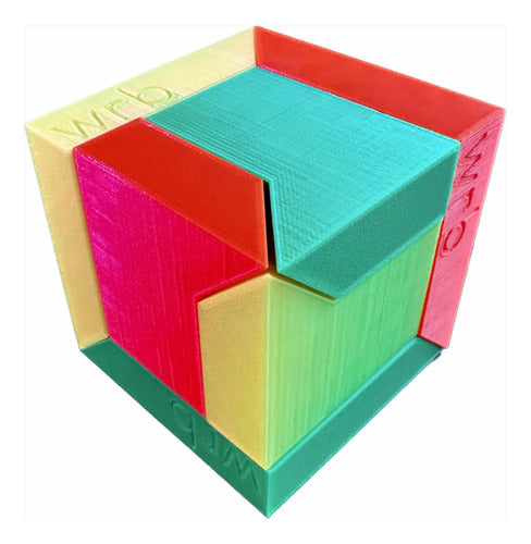 Packapunch3D Cubo 3 Partes Desafío Ingenio Puzzle Magico Juego Didáctico 0