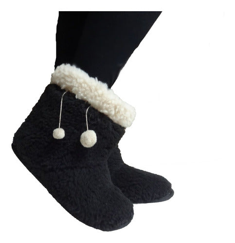 Warm Sheepskin High-Top Slippers from Size 33/34 to 41/42 11