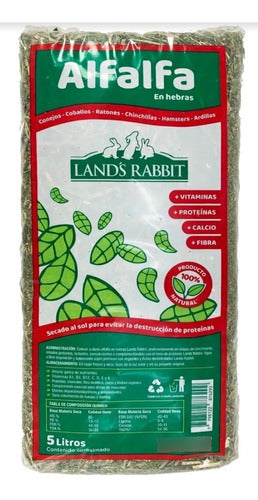 Alfalfa for Guinea Pigs, Rabbits, Chinchillas, Hamsters - 5L x 2 2