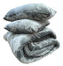 Cacharel Flannel Comforter with Sherpa Queen 2 1/2p 3