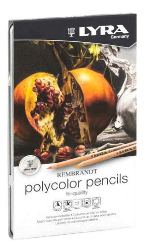 Lyra Rembrandt Watercolor Pencils Set of 12 Colors Tin Case 1