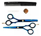 Style.Cut Professional Haircutting Cobalt Scissors Kit 5.5" Cutting 5.5" Thinning Comb 3c 8