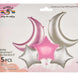 Generic Pack of 2 Moon Balloons (70 cm each) and 3 Star Balloons (45 cm) 1