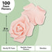 Juvale 100 Artificial Roses Polyethylene Flowers - Peach 5