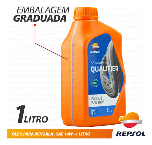 Óleo De Bengala Garfo Repsol Qualifier Fork Oil 10w 1 Litro 3