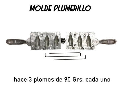 Casa Del Pescador Molde Plomada Plumerillo Modelo 2 1