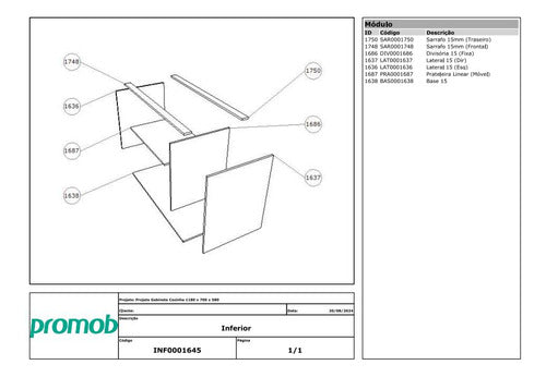 Projeto Gabinete Cozinha Completo Padrão + Plano De Corte 5