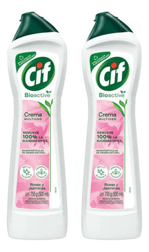 Cif Bioactive Cream Cleaner Pack X2 Rosas Jazmín 750g 0