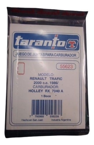 Juntas Para Carburador Holley Rx 7040 A Traffic 2.0 86/... 0