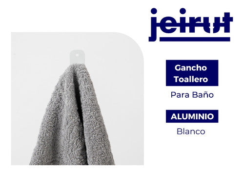 JEIRUT Gancho Toallero Toalla Baño Aluminio Diseño X2 C 1