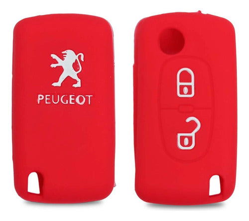 Silicone Key Cover Peugeot 3 Button for 207 Gti 307 308 3008 1