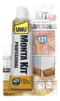 UHU Monta Kit Adhesivo De Montaje X125g Madera Piedra Metal 0