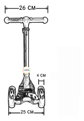 LARIX TOYS Reinforced 4-Wheel Detachable LED Light Scooter for Kids 3