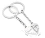 Personalized Heart Keychain for Couples Surgical Steel 2