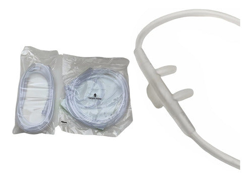 Adult Oxygen Nasal Cannula + 2m Extension + Blue Straight Connector 4
