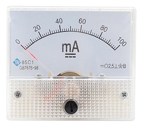 C Medidor De Painel De Corrente Analógica 0-100ma 0