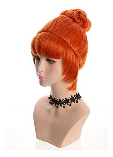 Yuehong Cosplay Wig Orange Bun Pelucas De Pelo Sintetico Riz 1