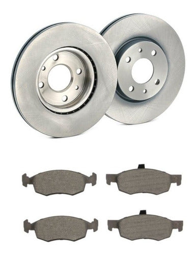 Kit Discs + Brake Pads Fiat Cronos 1.3 Argo 1.3 Front Ventilated 0