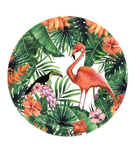 Plato Tropical - 18 Cm X 10u - Universo Mágico 0