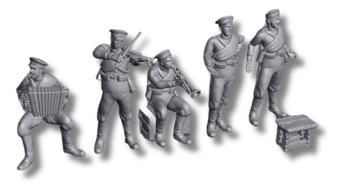 Horse3D Russian Musician Soldier WW1, Scale 1/16 (12cm), White 0