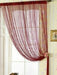 Set of 2 Fringed Curtain Panels Glass Thread Room Divider Decorations 2x2m 38