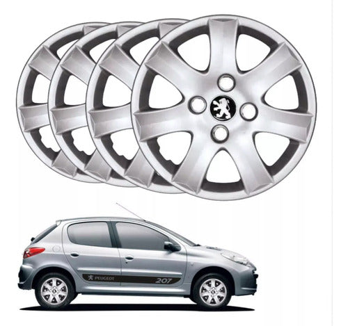 Peugeot 207 & 206 Wheel Covers - Set of 4 (14-inch) with Logo 0