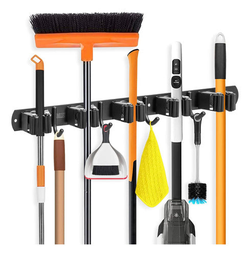 LG HOME Organizer Support for Brooms with Metal Hooks 0