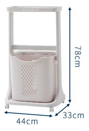 Circuit 2-Tier Organizer Basket for Bathroom with Wheels 2