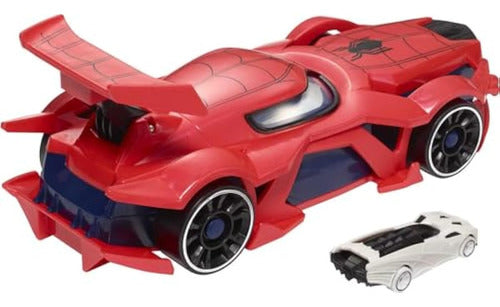 Marvel Hot Wheels Lanzador Spider-man Web-car Con 4