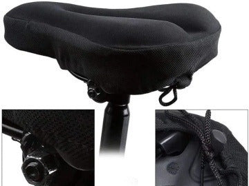 Funda Cubre Asiento Negro De Silicona P/ Bicicleta/ Spinning 2