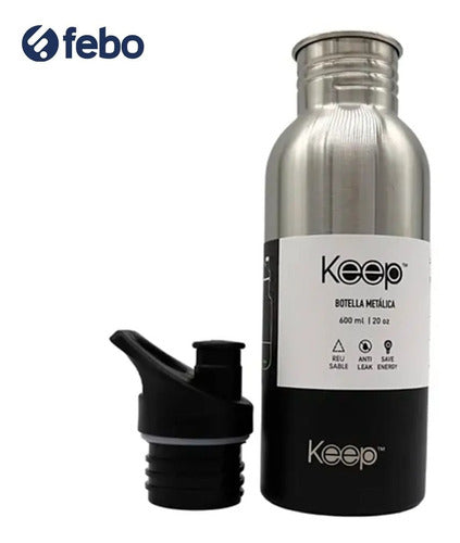 Keep 600ml Aluminum Water Bottle for Cold Liquids - Febo 3