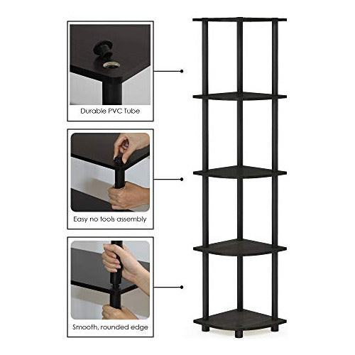 Furinno Multi-Purpose Shelf with Open Shelf Space for Corner 3