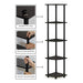 Furinno Multi-Purpose Shelf with Open Shelf Space for Corner 3