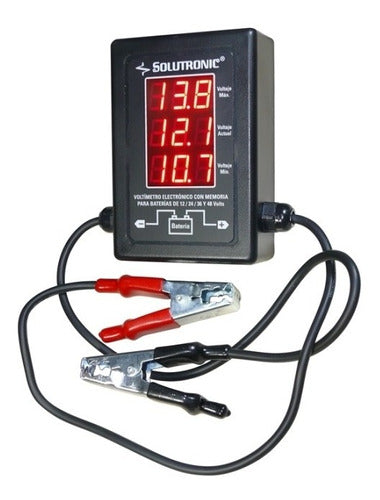 Solutronic Professional Auto-Powered Voltmeter / With Memory 12/24V 1