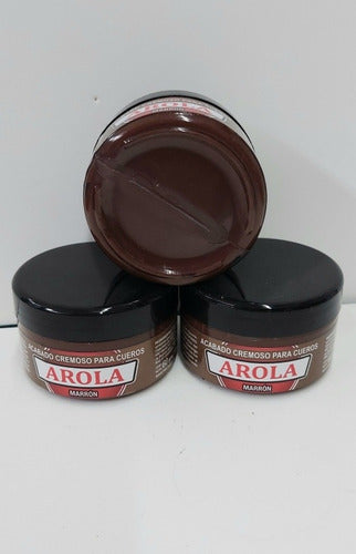 Crema Para Cuero Arola Color Marrón 1