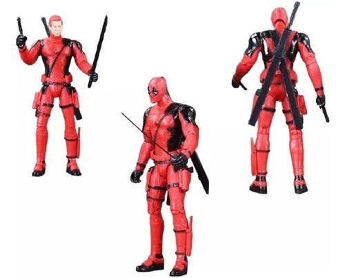 Muñeco Deadpool Articulado Con Accesorios Figura Juguete X1 2