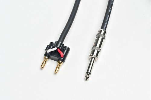 Pro Audio Mono Plug to Banana Speaker Cable 7.6 meters 0